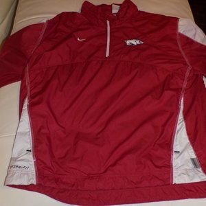 Nike Storm Fit Arkansas Razorbacks red 3/4" Zip